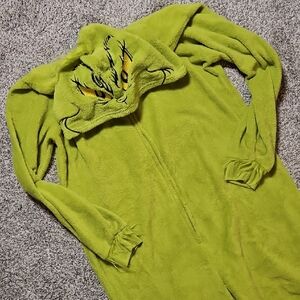 Adult Medium- Green Fleece Grinch Onesie